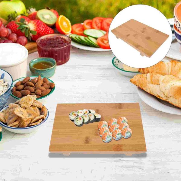 Conjuntos de louça de bambu placa de sushi japonês bandeja doméstica restaurante bolo decoração decoração queijo