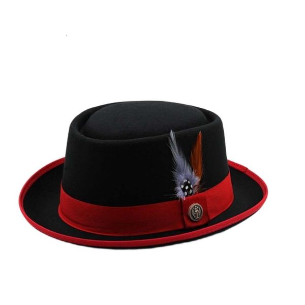 Billycock chapéu de feltro com aba pequena, moda masculina, estilo britânico, hip hop, chapéu fedora, feminino
