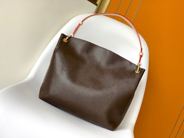 Handtasche, Designer-Tasche, Handtasche, Freizeit-Handtasche, Handtasche, Mode, Messenger, alte Blume, braun, kariert, Umhängetasche, Damentasche, große Kapazität, zusammengesetzte Einkaufstasche