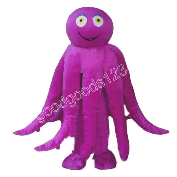 2024 Erwachsene Größe Octopus Maskottchen Kostüme Halloween Fancy Party Kleid Cartoon Charakter Karneval Weihnachten Werbung Geburtstag Party Kostüm Outfit