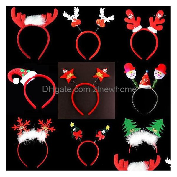 Weihnachtsdekorationen Stirnbänder Rentier Geweih Haarband Weihnachten Kinder Baby Hairhoop Party Dekor Kopfbedeckung Haarschmuck Geschenk Navidad D Dhk6O