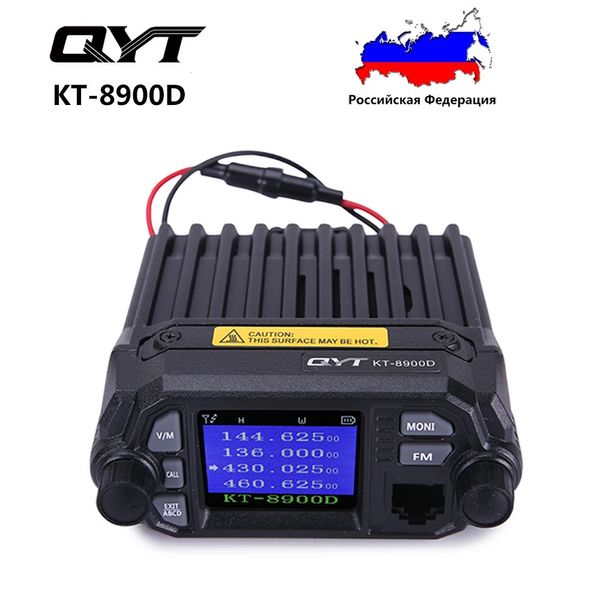 Walkie-Talkie Qyt KT-8900D Quad Band Car Mobil Radio Zwei-Wege-Radio-Anzeige Mini Car Radio 25W Walkie Talkie 231025