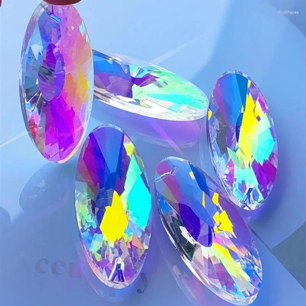 Lampadario di cristallo di alta qualità Sparkle 63mm AB Colore Fact Prism Glass Suncatcher (anelli gratuiti) Decorazione da appendere all'albero di Natale