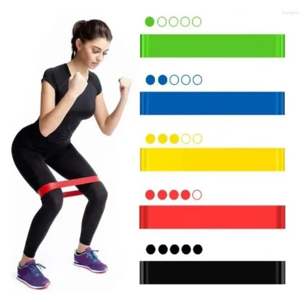 Bandas de resistencia para mujer, equipo portátil de entrenamiento de Fitness, goma, Yoga, gimnasio, goma elástica, fuerza, Pilates, Crossfit, deporte de peso, 5 uds.