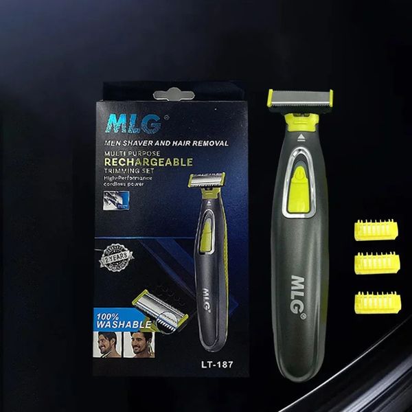 Barbeadores elétricos MLG lavável recarregável barbeador elétrico barba navalha aparador de corpo homens máquina de barbear cabelo cuidados faciais limpeza clippers para homens 231025