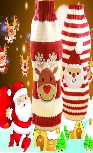 Weihnachtsmann-Elch-Hunde-Weihnachtspullover für kleine Hunde, Winter-Pullover für französische Bulldoggen, Chihuahua-Dackel-Pullover, Welpenkleidung 20121489015