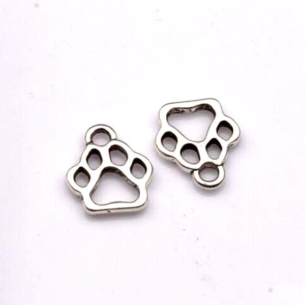 Ciondoli 500 pezzi in lega cava zampa di cane ciondolo con ciondolo per creazione di gioielli braccialetto collana accessori fai da te 11X1 M argento antico consegna goccia Dhr42