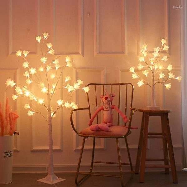 Dekorative Blumen LED Simulation Orchidee Leuchtende Baum Lichter Schlafzimmer Hintergrund Requisiten Dekoration Hochzeit Party Home Weihnachten Zimmer