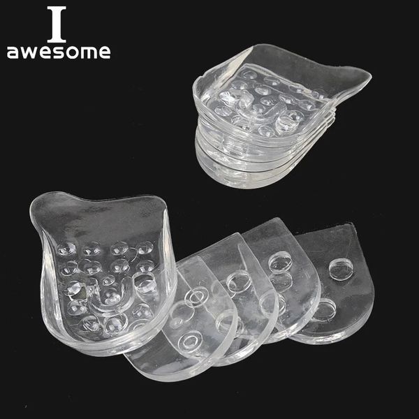 Accessori per parti di scarpe 5 strati Soletta regolabile più alta Inserti in gel di silicone Sollevamento dei cuscinetti per scarpe Aumento dell'altezza interna Comodo cuscino trasparente per il tallone 231026