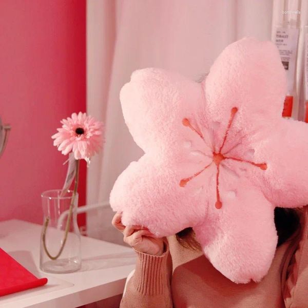Yastık est atma peluş tatami kiraz çiçeği kız yatak odası oturma odası dekor ev kanepe dekorasyon
