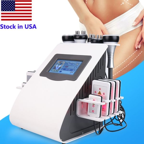 Stock in USA Lipolaser 6 in 1 40k cavitazione rf macchina per vuoto kim 8 sistema dimagrante massaggiatore per il corpo facciale machhine