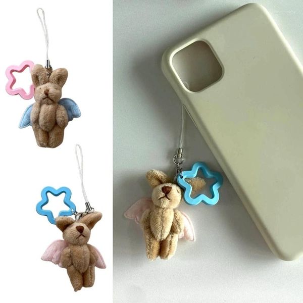 Portachiavi Trendy Fluff Peluche ripieni Coniglietti Ciondoli per telefono Portachiavi giocattolo Accessori