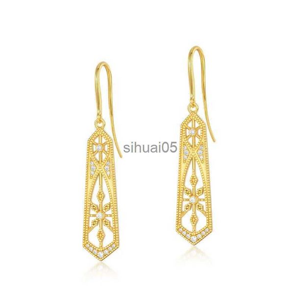 Ohrstecker Art Deco 1920er Jahre Vintage Geometrischer Gatsby 14K 18K Gold gefüllt plattiert Ohrhaken Tropfen baumelnde Ohrringe Retro Schmuck Replik Großhandel YQ231026