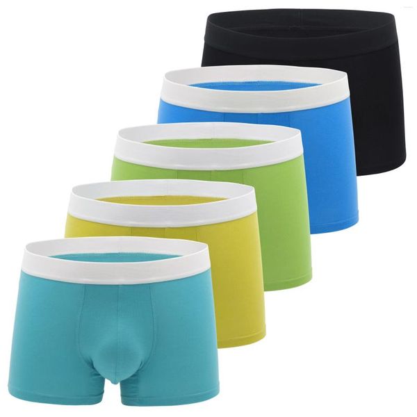 Cuecas 1 peça homens roupa interior boxer shorts modal calcinha homem respirável mid-rise u bolsa convexa cueca calzoncillo plus size