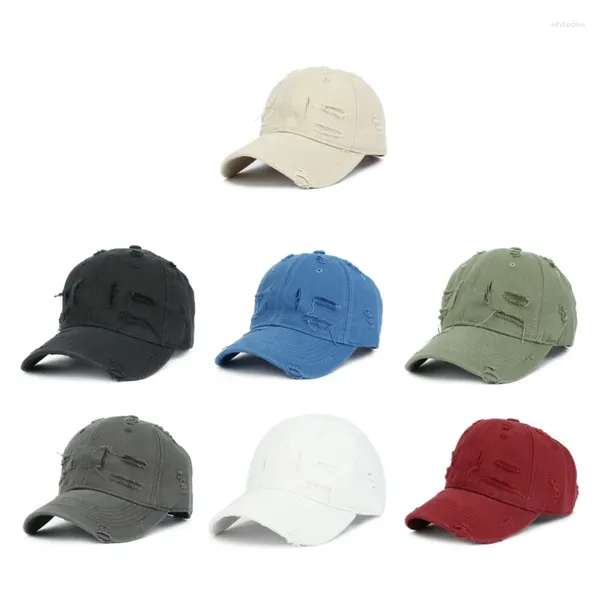 Berretti da baseball per adolescenti adulti Visiera Berretto da baseball Vintage Lavabile Distressed Casual Sport Uomo Donna Solido Regolabile Cappello da sole per escursionismo all'aperto