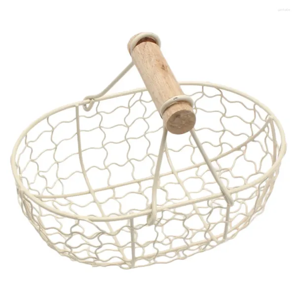 Set di stoviglie Contenitore per frutta Cestino portaoggetti in ferro battuto Decorazioni rustiche per bambini Coperchio decorativo