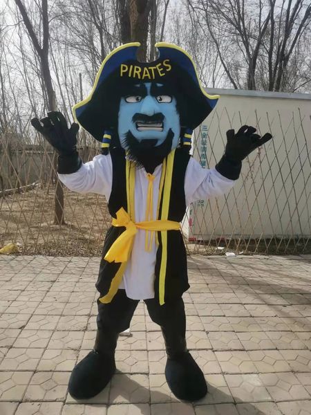 2024 Halloween Pirate Captain Costume della mascotte Cartoon Fruit Anime personaggio a tema Christmas Carnival Party Fancy Costumes Adult Size Outdoor Outfit