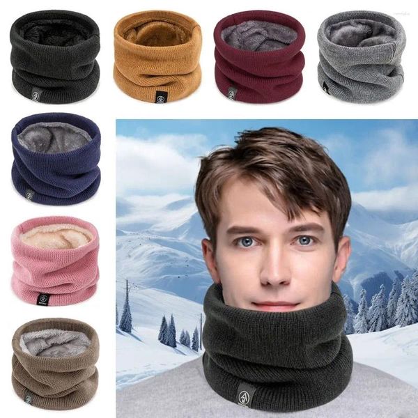 Bandanas Mode Wolle Fell Dicke Weiche Gestrickte Halswärmer Frauen Männer Winter Schals Winddicht Outdoor Radfahren Camping Gesichtsmaske