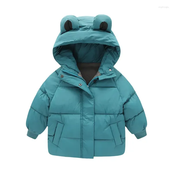 Пуховое пальто, зимние пальто, частная детская одежда, детская бархатная утепленная одежда с хлопковой подкладкой, куртка для младенцев