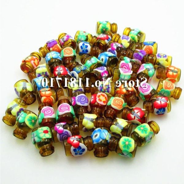 20 teile/los DIY 05 ml schmuck polymer clay mini glas ätherisches öl flasche anhänger wunsch flaschen fläschchen mit natürliche holz kork Ljiqw