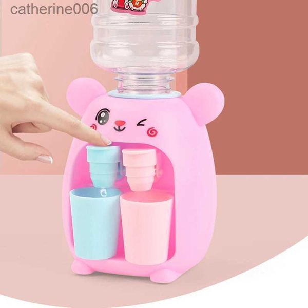 Cucine Gioca a cibo con doppio distributore di acqua giocattolo con mini carino rosa blu succo di latte bere simulazione giocattoli da cucina per bambini ragazza ragazzo regali L231026