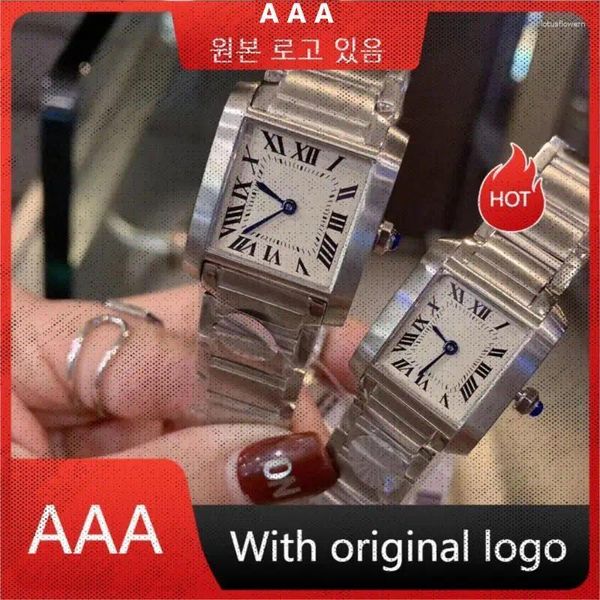 Relógios de pulso Relógio de quartzo de aço inoxidável 904l feminino 25mm 30mm-CT