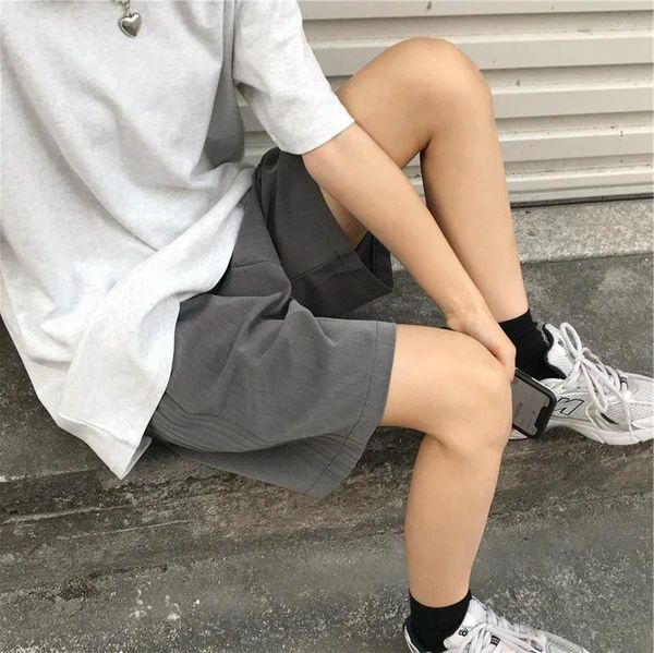 Erkek kot yaz kısa pantolon moda ins2023 gevşek Kore sürümü ulzzang harajuku tarzı spor koşu