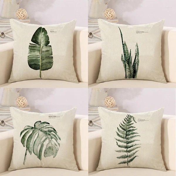 Travesseiro CFen A's Plant Throw Case Capa Veículo Decorativo Sofá Assento Capas Presente de Natal 45x45cm 1 unidade