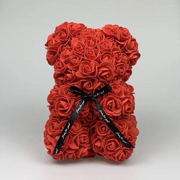 Dekorative Blumen, 25 cm, Hochzeit, Souvenir, Ideen, Rosenbär, künstliche Schaumstoffblume, Teddy, süße Geschenke, Kindergeburtstag, Valentinstagsgeschenk
