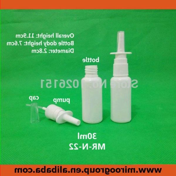 100 pçs/lote 30ml/30cc/1oz frasco de spray nasal vazio, 30 ml frasco de spray nasal, 30ml nariz/bico spray garrafa Tqsxt