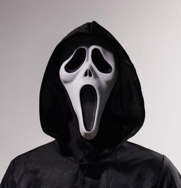 Partymasken Weiß Horror Cosplay Schreiender Dämon Gruseliges Halloween-Kostüm Requisiten4535435