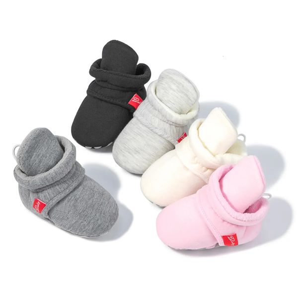 Erste Wanderer KIDSUN Baby Mädchen Socke Schuhe Säugling Jungen Herbst Winter Einfarbig Baumwolle Sohle Antislip Flache Kleinkind Krippe 231026