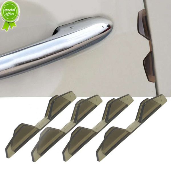 Novo 4 pçs/set protetor de borda da porta do carro auto anti colisão guarda adesivo marrom/transparente universal acessórios decoração do carro