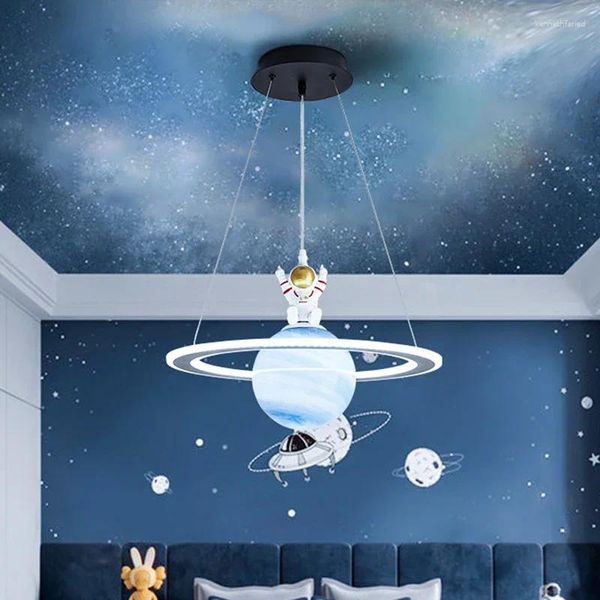 Lampade a sospensione Nordic Bambini Lampadario a Led in vetro per la scuola materna Decorazione della camera da letto per bambini Plafoniere Sala da pranzo Design Lustri Apparecchio