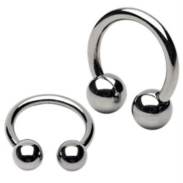 Ferradura de aço 316L Aço Cirúrgico Nariz Labret Orelha Piercing Hoop Ring Sobrancelha Universal 16G Body Jewelry Whole211s