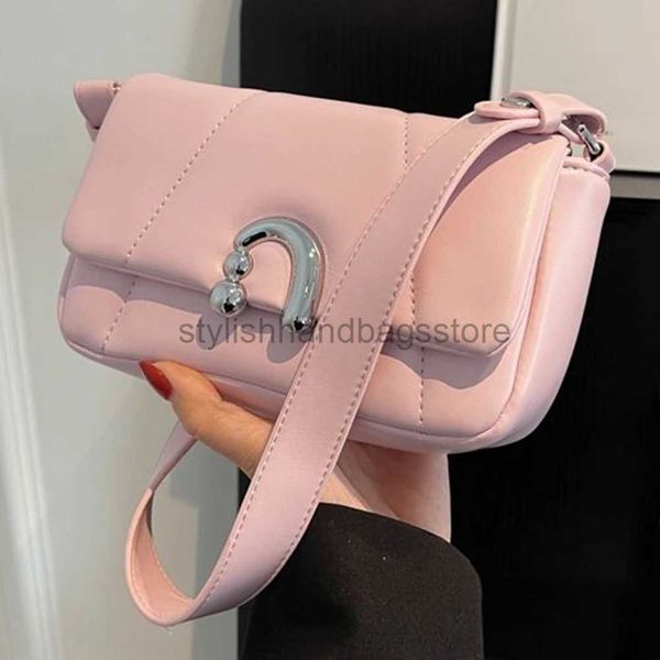 Bolsas de corpo cruzado Bolsa de roupa íntima PU Couro Moda e Bolsa Lazer Requintado Alça de Ombro Portátil Cor Sólida Feminina EleganteBolsasLoja