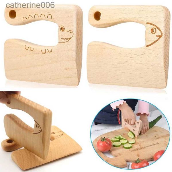 Küchen Spielen Lebensmittelecht Holz Kinder Messer Kochen Spielzeug Simulation Messer Schneiden Obst Gemüse Kinder Küche Pretend Spielen Montessori BildungL231026