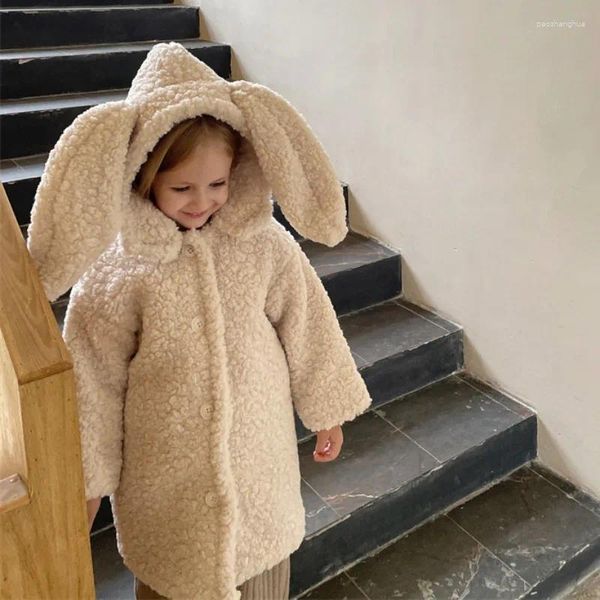 Giubbotti 8114 Cappotto per bambini 2023 Inverno Coreano Bambina con cappuccio Pelliccia Ragazza Mao Cotone imbottito Capispalla