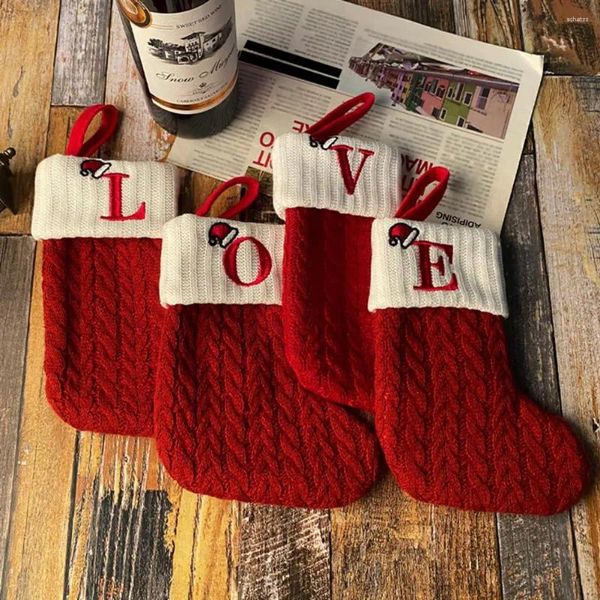 Noel dekorasyonları Asmak kolay çorap güzel işçilik şömine ağacı işlemeli aile için şenlikli Noel dekorasyonu