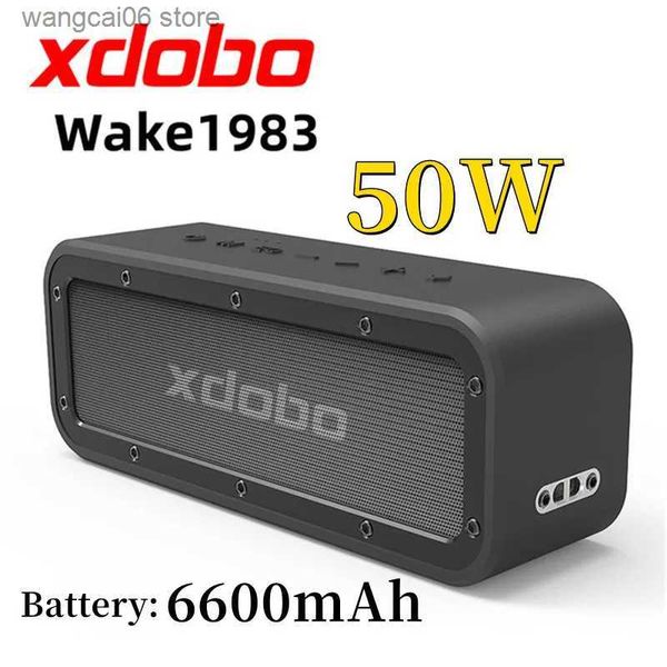 Alto-falantes de telefone celular XDobo Wake 1983 50W Bluetooth Coluna portátil de áudio Subwoofer sem fio Subwoofer à prova d'água Surround TWS Speaker T231026