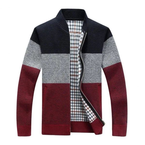 Мужские свитера, осенне-зимние теплые кашемировые шерстяные кардиганы на молнии, свитера, повседневный трикотаж, свитер, мужская одежда