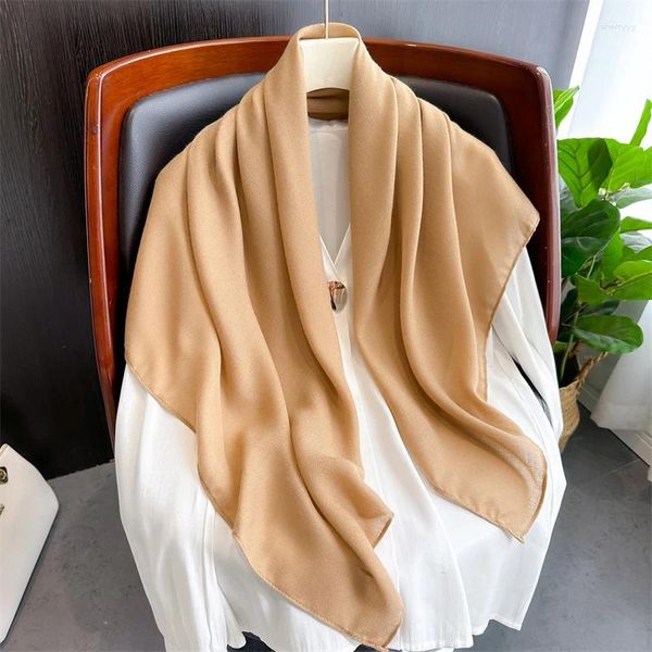 Schals Mode 18color Solid Cotton Square Schal Lässige Reise Pashmina Schal Wraps Bufanda Weibliche Kopftuch Foulard Hijab Echarpe