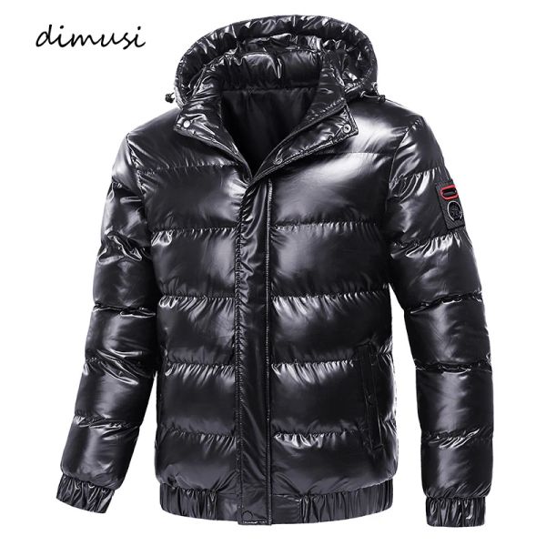 DIMUSI Winter Men's Jackets Fashion Men Cotton Warm Parkas Down Hoodies Coats Casual Outdwear Thermal Jackets Mens