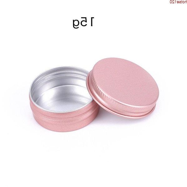 15G Rose Gold Bronzer Alumínio Lip Balm Jar Recipientes Presente Armazenamento Doméstico Amostra Cosmética Maquiagem Eyecream Gel Embalagem Tingoods Liepk