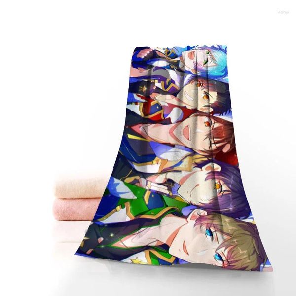 Asciugamano personalizzato Anime Ensemble Stars stampato in cotone viso/asciugamani da bagno in tessuto in microfibra per bambini uomini donne doccia