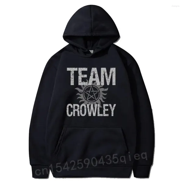 Felpe con cappuccio da uomo Felpa da uomo Spn Brothers Supernatural Team Crowley Novità Cappotto con cappuccio a maniche lunghe autunnale Taglie forti