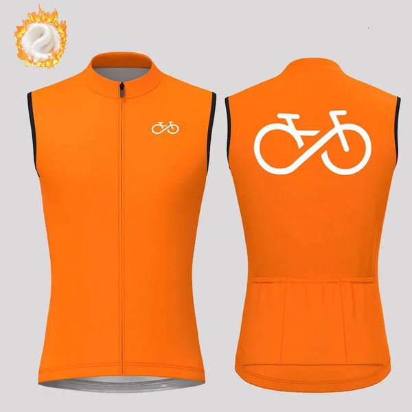 Coletes masculinos inverno ciclismo colete para homens inverno térmico velo bicicleta colete quente mountain road bicicleta quente sem mangas ciclismo jerseys 231026