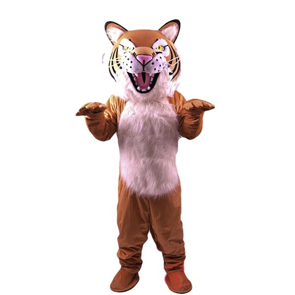 Costume da mascotte leggero di Halloween Fierce Wildcat Cartoon Fruit Personaggio a tema anime Festa di carnevale di Natale Costumi fantasia Abbigliamento da esterno per adulti