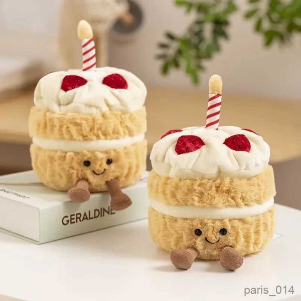 Dolgulu peluş hayvanlar doldurulmuş yumuşak cupcake oyuncak yüzüğü doğum günü pastası sevimli peluş bebek sevimli oyuncaklar çocuklar için doğum günü hediyesi