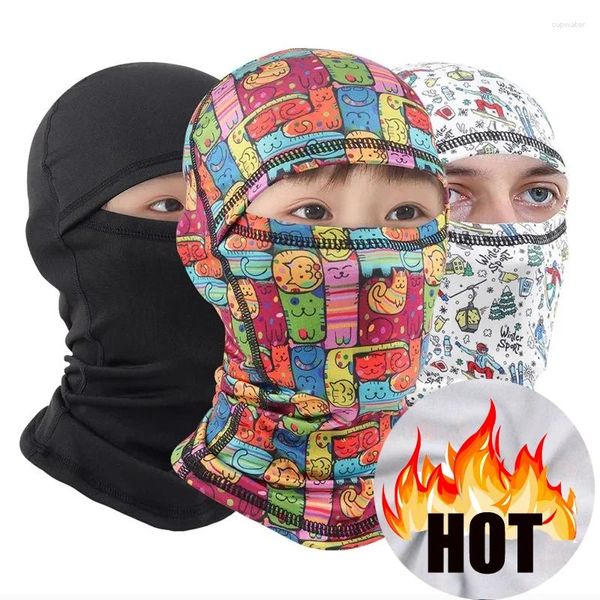 BANDANAS Moda Balaclava Şapkası Ana Çocuk Karikatürü Tam Yüz Kapak Kayak Kapağı Peluş Açık Rüzgar Geçirmez Sıcak Yürüyüş Eşarpları Kapaklar